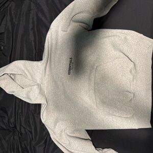 Essentials Light Gray Men's Hoodie